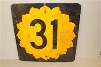 Kansas Highway 31 road sign