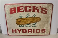 Becks Hybrids sign