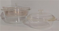 (G) Lot of 3 Vintage Pyrex Containers *one missing