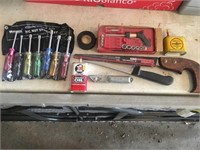Flat with miscellaneous tools