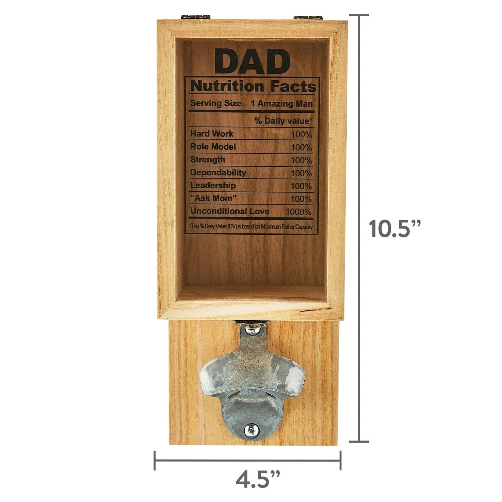 Dad Nutrition Bottle Cap Collector/ Opener a96