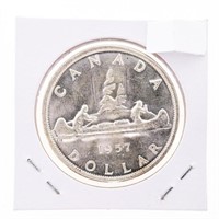 Canada 1957 Silver Dollar MS63X Cameo