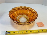 Vtg Imperial Marigold Carnival Glass Bowl