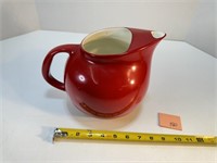 Vtg Red Pottery Pitcher