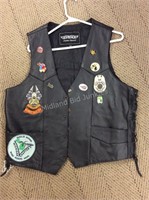 GWRRA Michigan Unik Leather Vest, Size 44