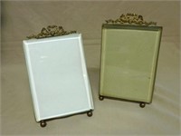 French Ribbon Crowned Table Top Picture Frames.