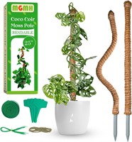 Coco Coir Moss Pole for Plants, 2 Sticks 25 Inch