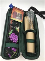 PICNIC TIME WINE COOLER , OPENER AND PLASTIC WINE