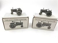 JOHN DEERE H AND 60 TRACTORS - PEWTER HISTORIC