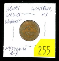 Civil War token, Waterloo NY, rarity 3