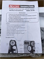 NOCORD EMERGENCY RADIO HAND CRANK WITH LED