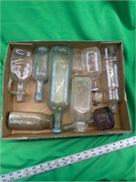 Miscellaneous glass jar flat