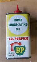 B P Home Lubricating Oil  4 ounce OIL TIN
