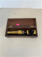 Antique Brass Pocket Microscope