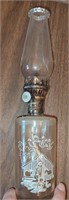 Small Vintage Oil Lamp w/ Nativity Scene