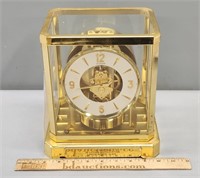 LeCoultre Brass & Glass Shelf Clock detached hand