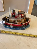 Lighted Tug Boat Decor