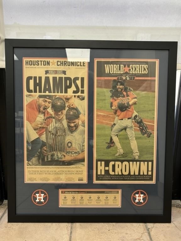 Astros World Series Framed & Matted Artwork