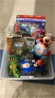 Box of games and toys - games include Apples to