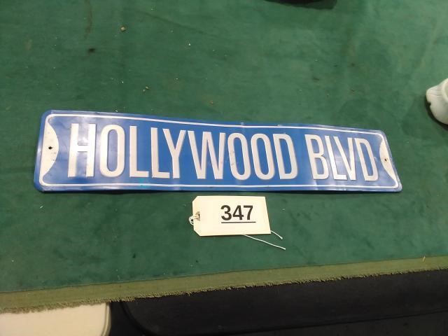 Hollywood Blvd. Tin Sign