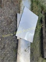 Several sheets of aluminum, various sizes and