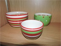 Collection of Three Pier 1 Imports Mixing Bowls
