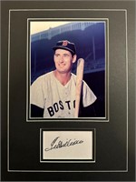 Ted Williams Custom Matted Autograph Display