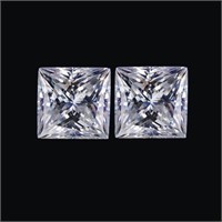 Stunning Princess Lab Diamond Pair 8.00 MM - VVS