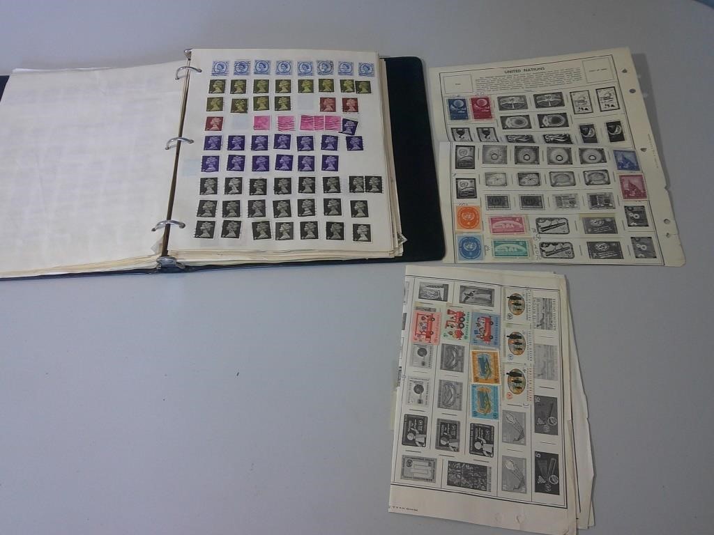 stamps and book