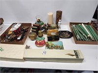 Assorted Collectibles and Candles