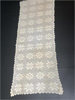 crocheted dresser topper or table runner