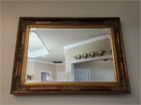 Large Beveled Edge Framed Mirror