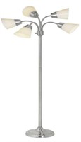 Hampton Bay 66 in. Satin Nickel Floor Lamp