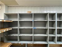 Painted Wood Cubical Storage Unit - 85"x12"x48"