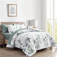 7Pc King Botanical Bedding Set With Sheets