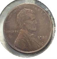 1920 Lincoln Wheat Cent  XF+