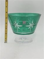 Marquix Waterford Emerald Crystal Cut Bowl