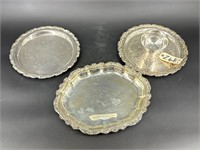 Assortment of beautiful antique silver plated