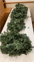 4 strands of lighted Christmas garland
