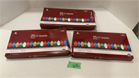 3  boxes of C7 ceramic Christmas lights