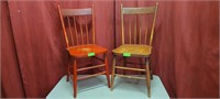 Set of 2 Wooden Chairs (
15"l x 15"w x 39"h),