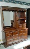 78 x 63 x 18 Heavy Solid Wood vanity with mirror