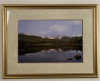 2007 Framed Photograph of a lake, signed Dave?,