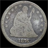 1876-CC Seated Liberty Quarter NICELY CIRCUALTED