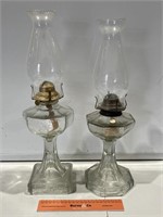 2 x Kerosene Lamps - Tallest 470mm