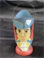 VTG Tin Folk Art Votive Soldier - Young