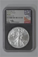 2020 ASE Silver Eagle NGC MS70