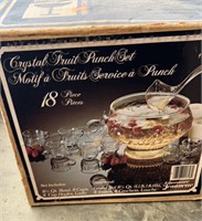 18-Piece Crystal Fruit Punch Set (Not Checked for