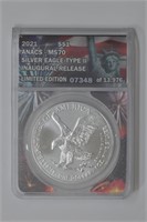 2021 ASE Silver Eagle ANACS MS70 Ty2