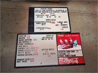 (2) Menu Boards